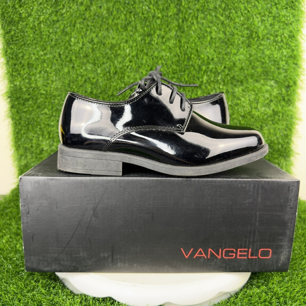 Vintage Y2K Vangelo Black Patent Leather Dress Shoes Tuxedo Oxford Black 3